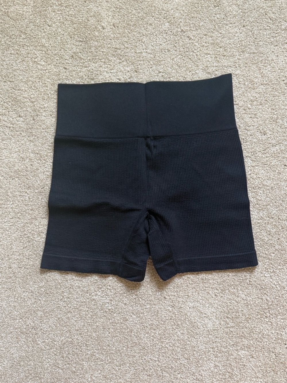 Colsie Black Ribbed High-Waist Shorts